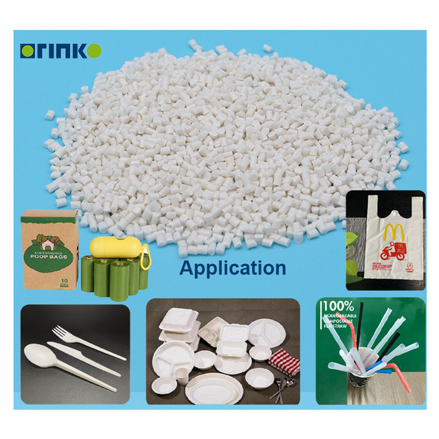 Pla modificado biodegradable Orinko con pellets de PBAT para películas y bolsas
