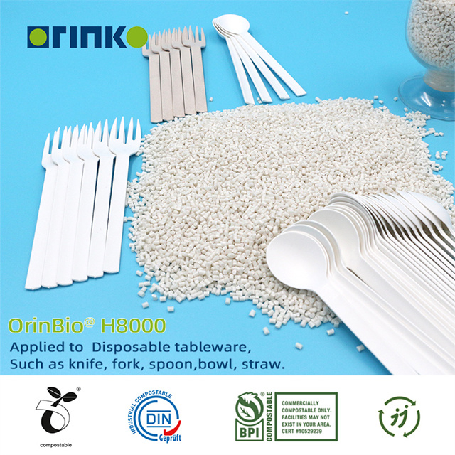 Distribuidor, proveedor, plástico Pla, juego de cuchara y tenedor de plástico termoendurecible de color personalizado, plástico