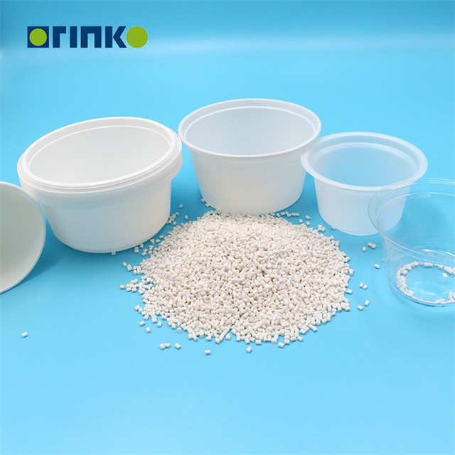 Materia prima plástica de resina Pla Bio plástico degradable Pla Bowl con partículas de plástico degradables