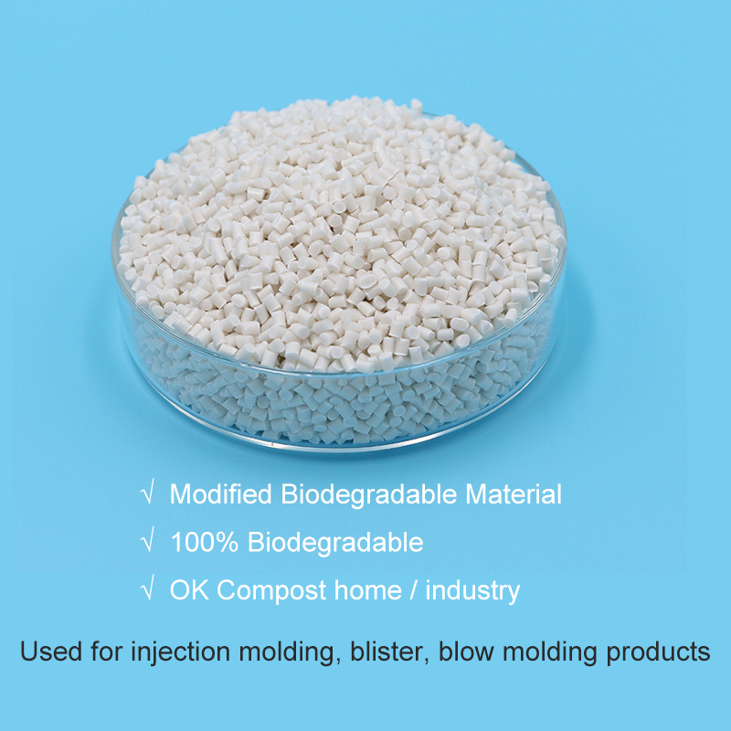 Gránulos de ácido poliláctico Orinko con resina Pla modificada con película soplada compostable En13432